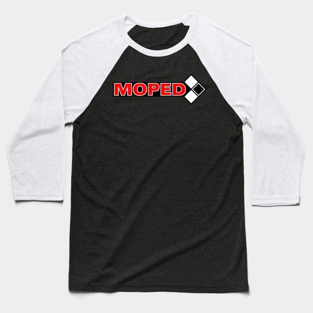 Moped Logo (3c) Baseball T-Shirt by GetThatCar